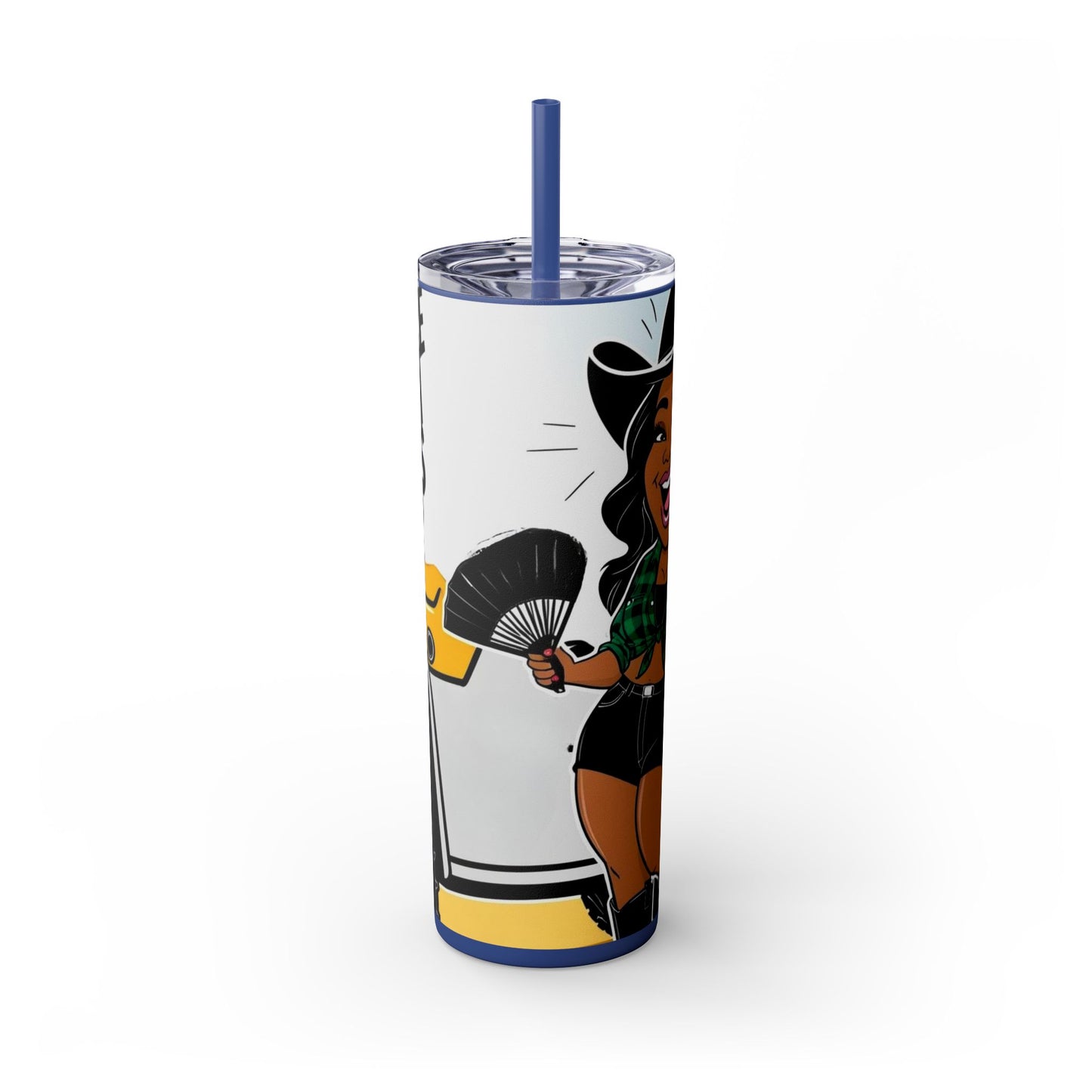 Where Them Fans At? Skinny Tumbler with Straw, 20oz