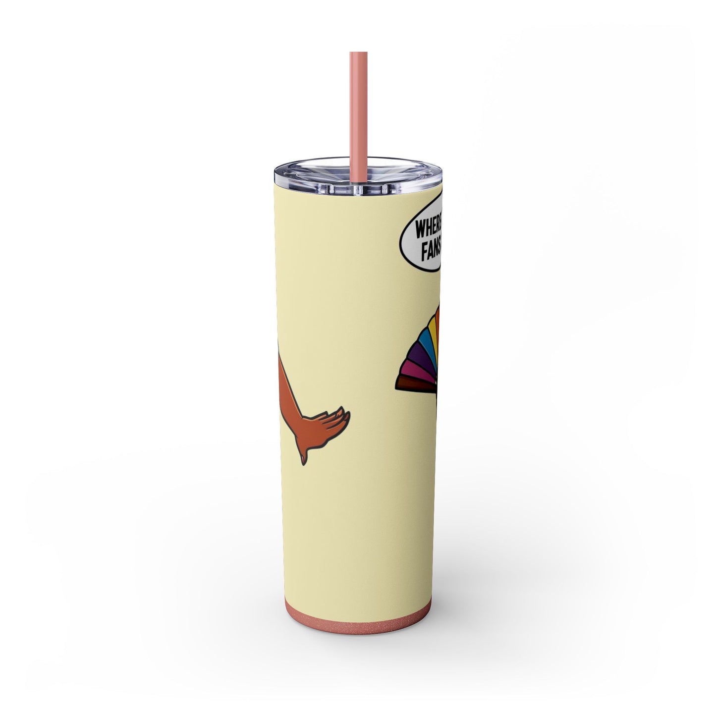 Where Them Fans At? Skinny Tumbler with Straw, 20oz
