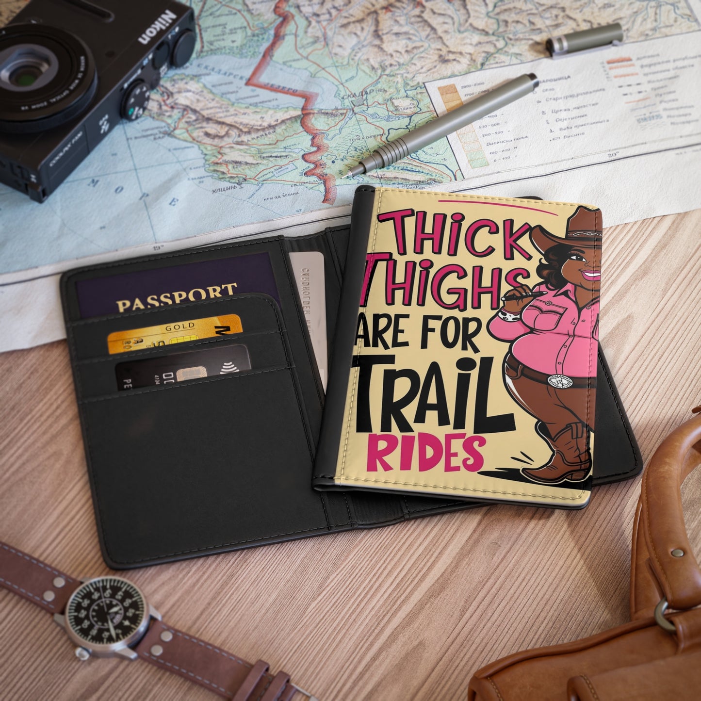 Thick Thighs Are For Trail Rides Passport Cover