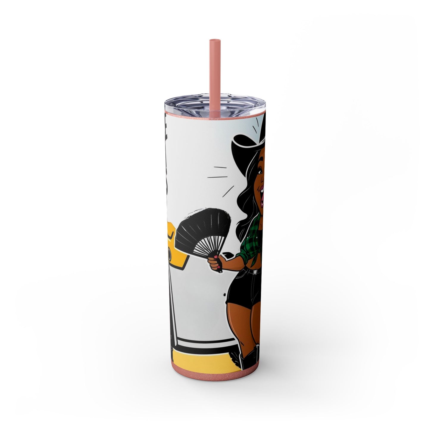 Where Them Fans At? Skinny Tumbler with Straw, 20oz