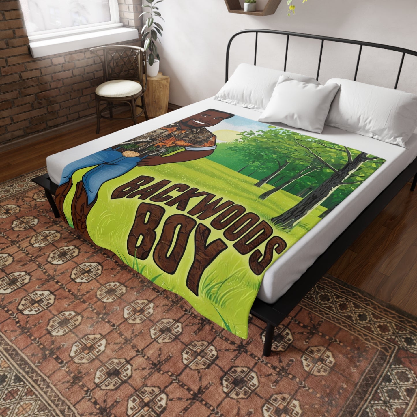 Backwoods Boy Plush Fleece Blanket