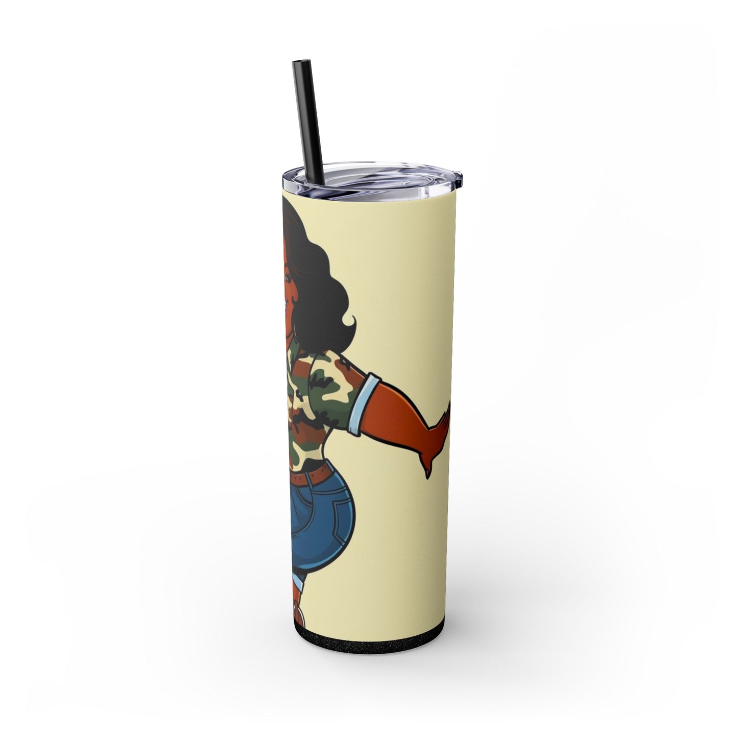 Where Them Fans At? Skinny Tumbler with Straw, 20oz