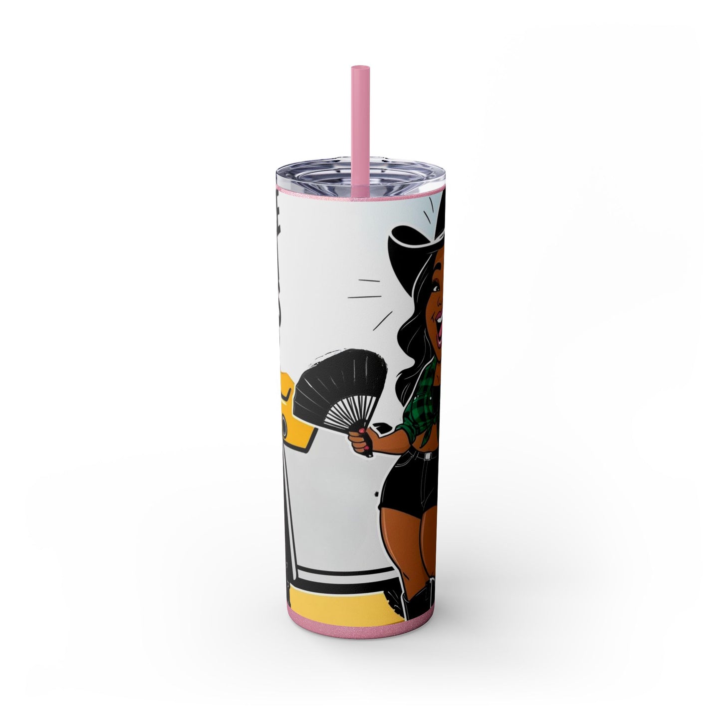 Where Them Fans At? Skinny Tumbler with Straw, 20oz