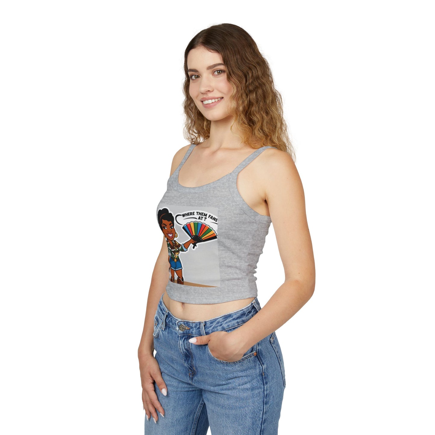 Where Them Fans At? Women's Spaghetti Strap Tank Top