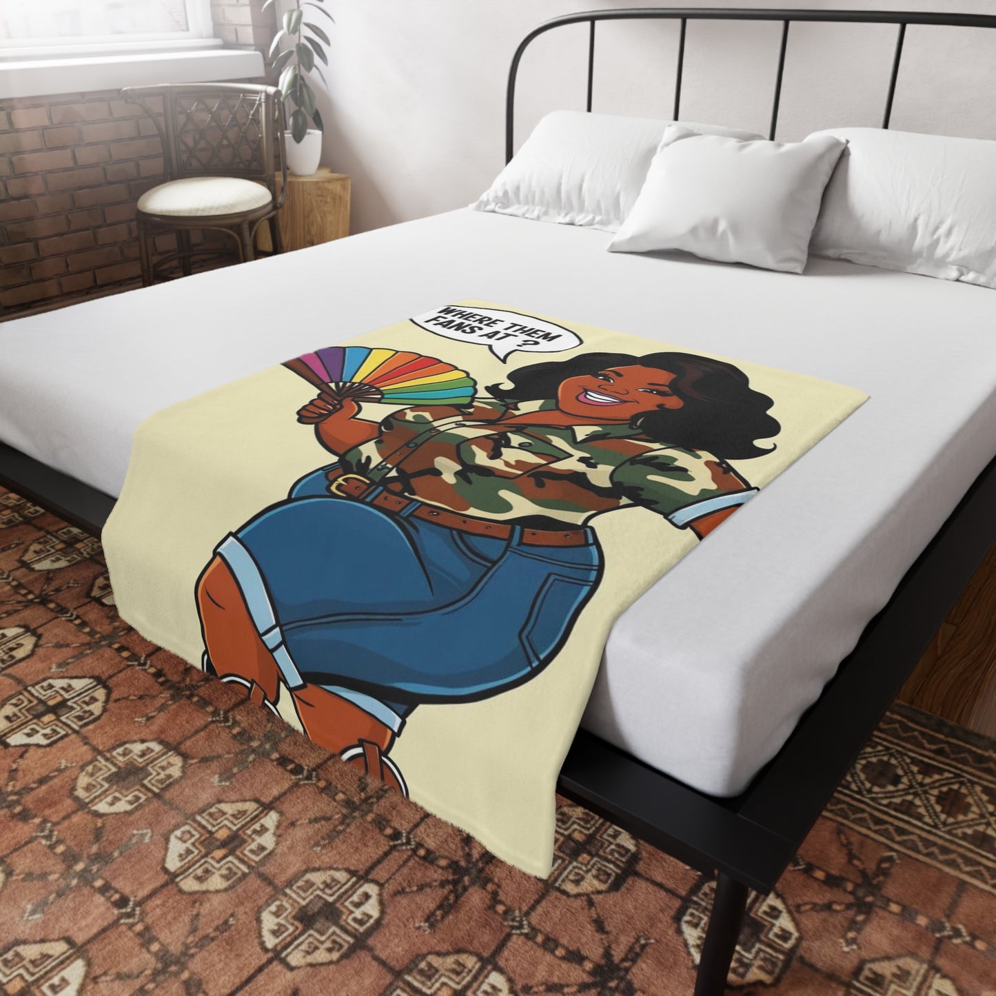 Where Them Fans At? Plush Fleece Blanket