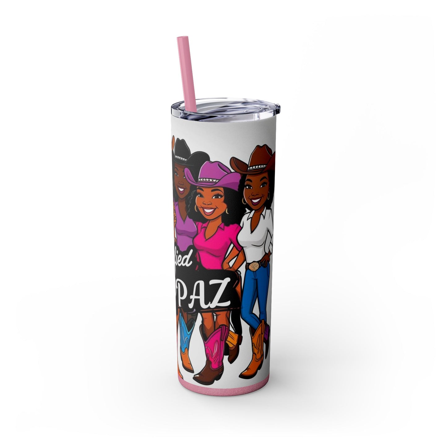 Certified Steppaz Skinny Tumbler with Straw, 20oz