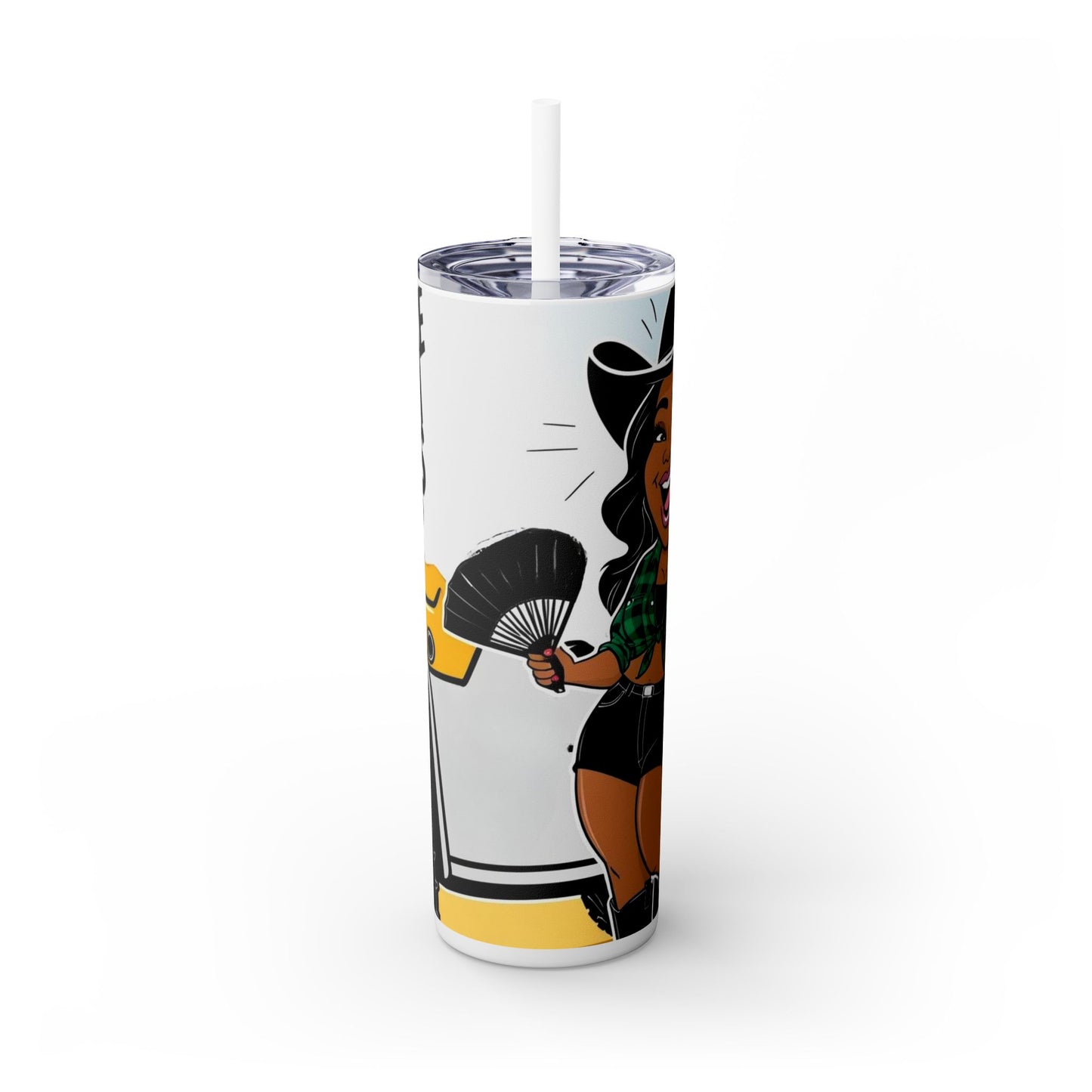 Where Them Fans At? Skinny Tumbler with Straw, 20oz