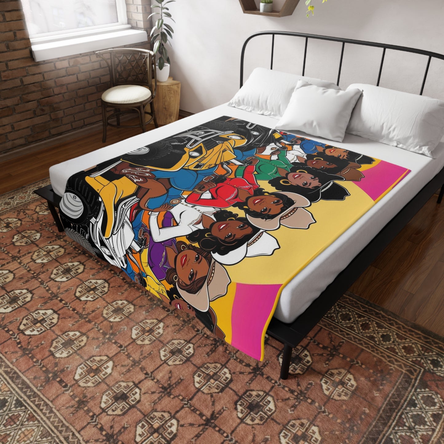 Bright Melanin Plush Fleece Blanket