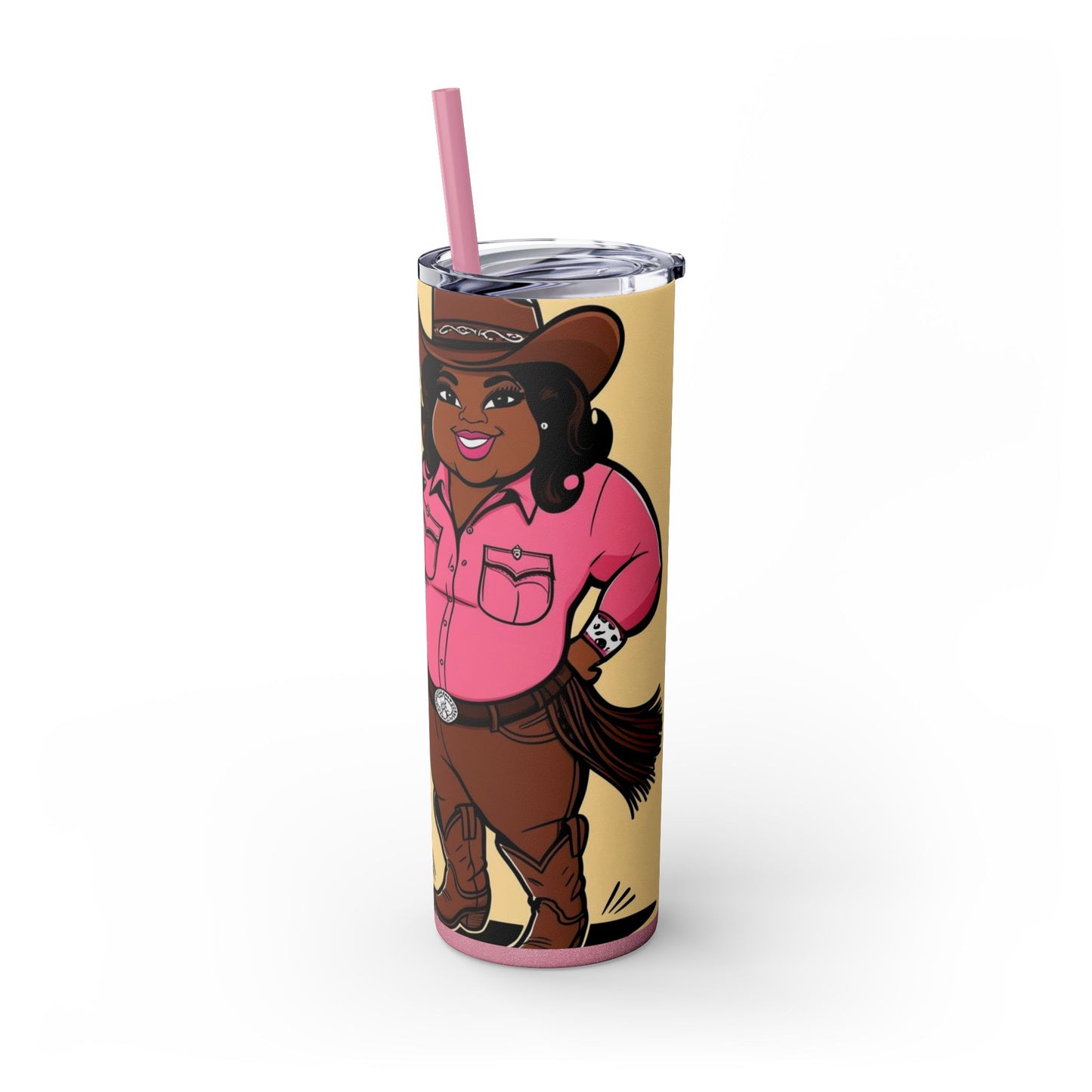 Thick Thighs Are For Trail Rides Skinny Tumbler with Straw, 20oz