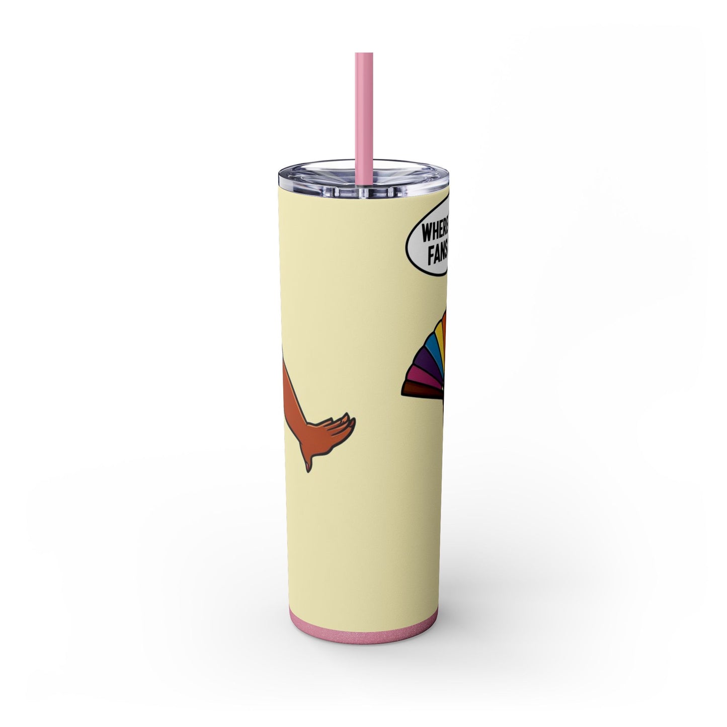 Where Them Fans At? Skinny Tumbler with Straw, 20oz