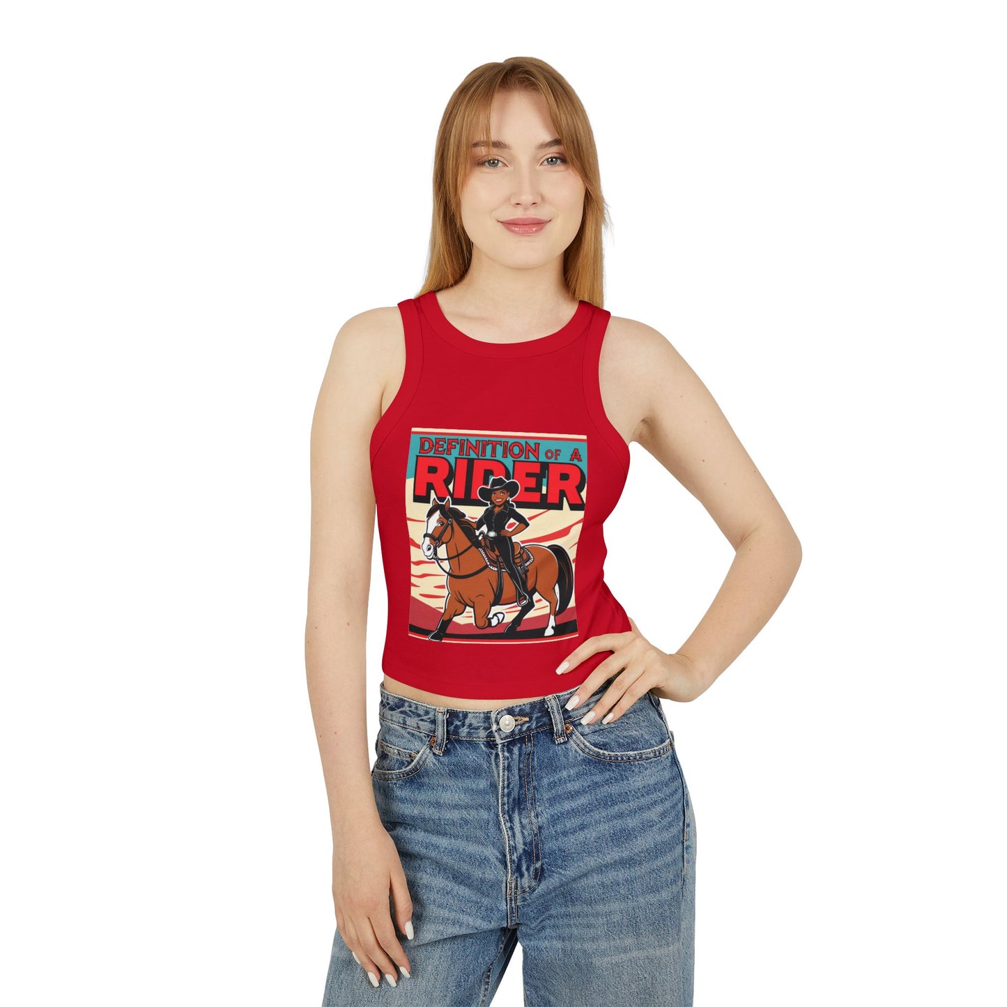 Definition of a Rider Racer Tank Top