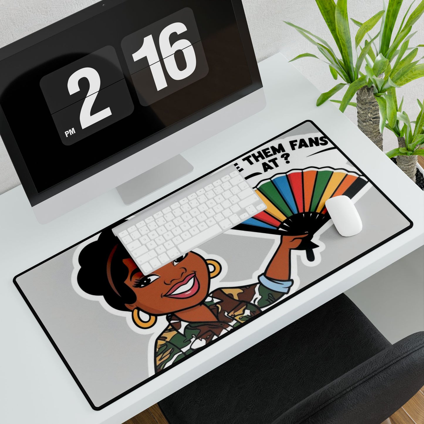 Where Them Fans At? Desk Mat
