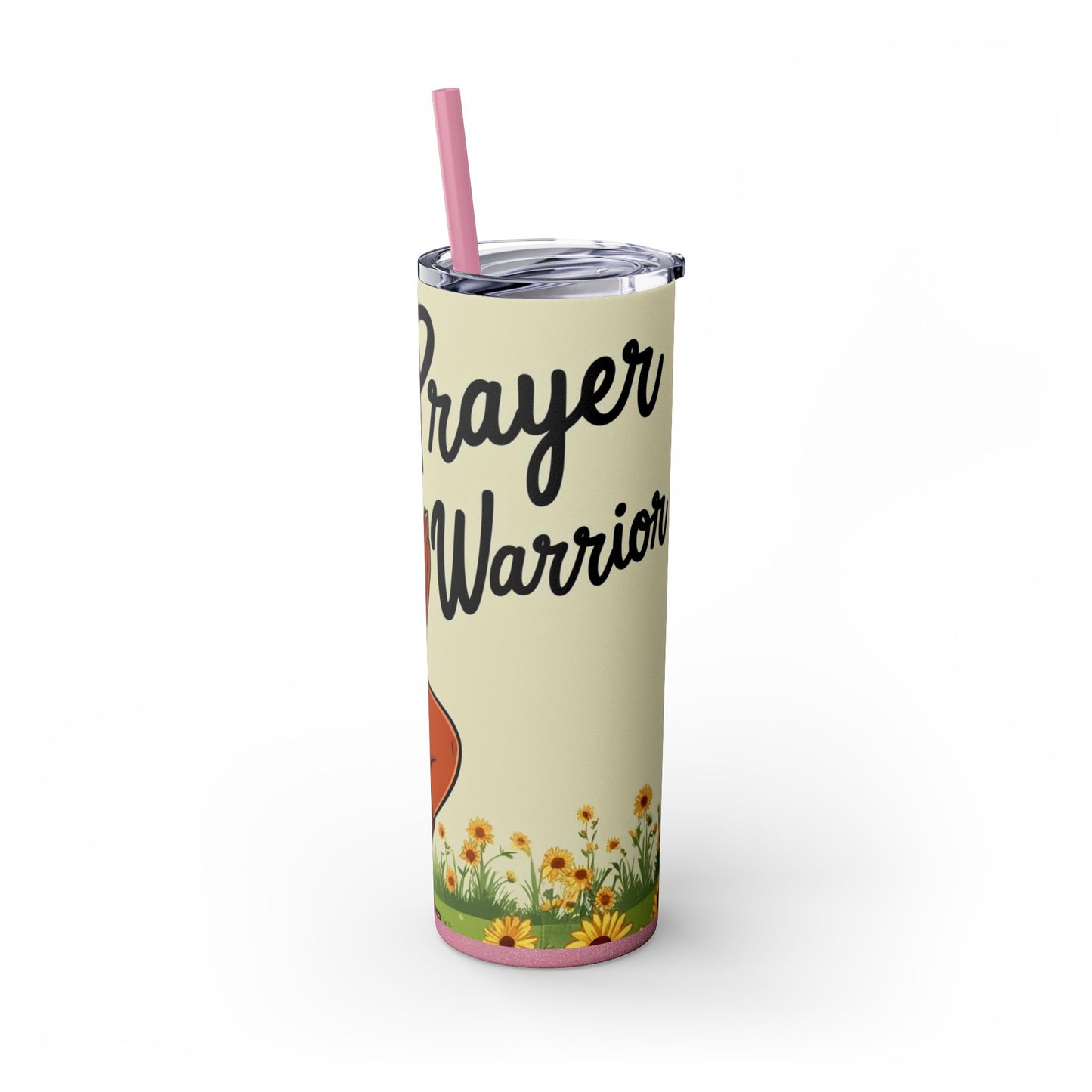 Prayer Warrior 20oz Skinny Tumbler with Straw