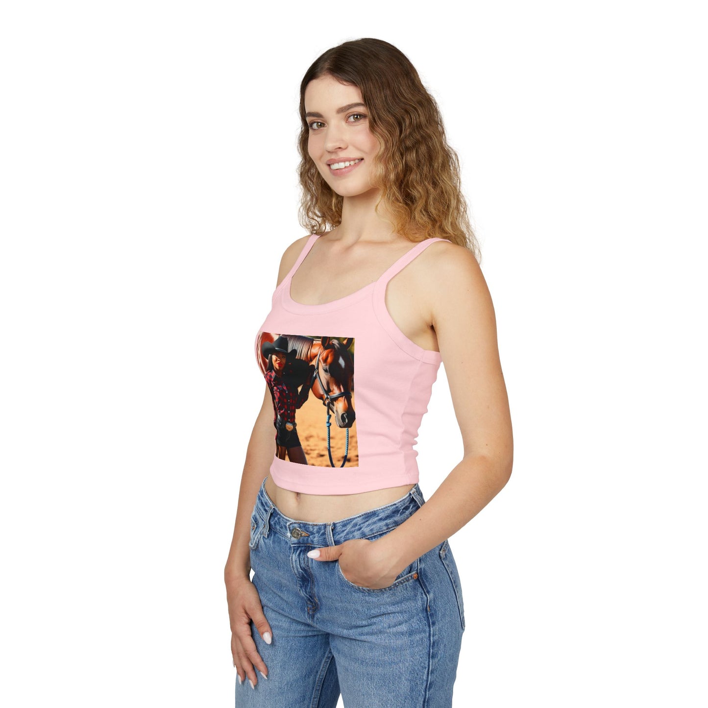 Black Beauty Spaghetti Strap Tank Top