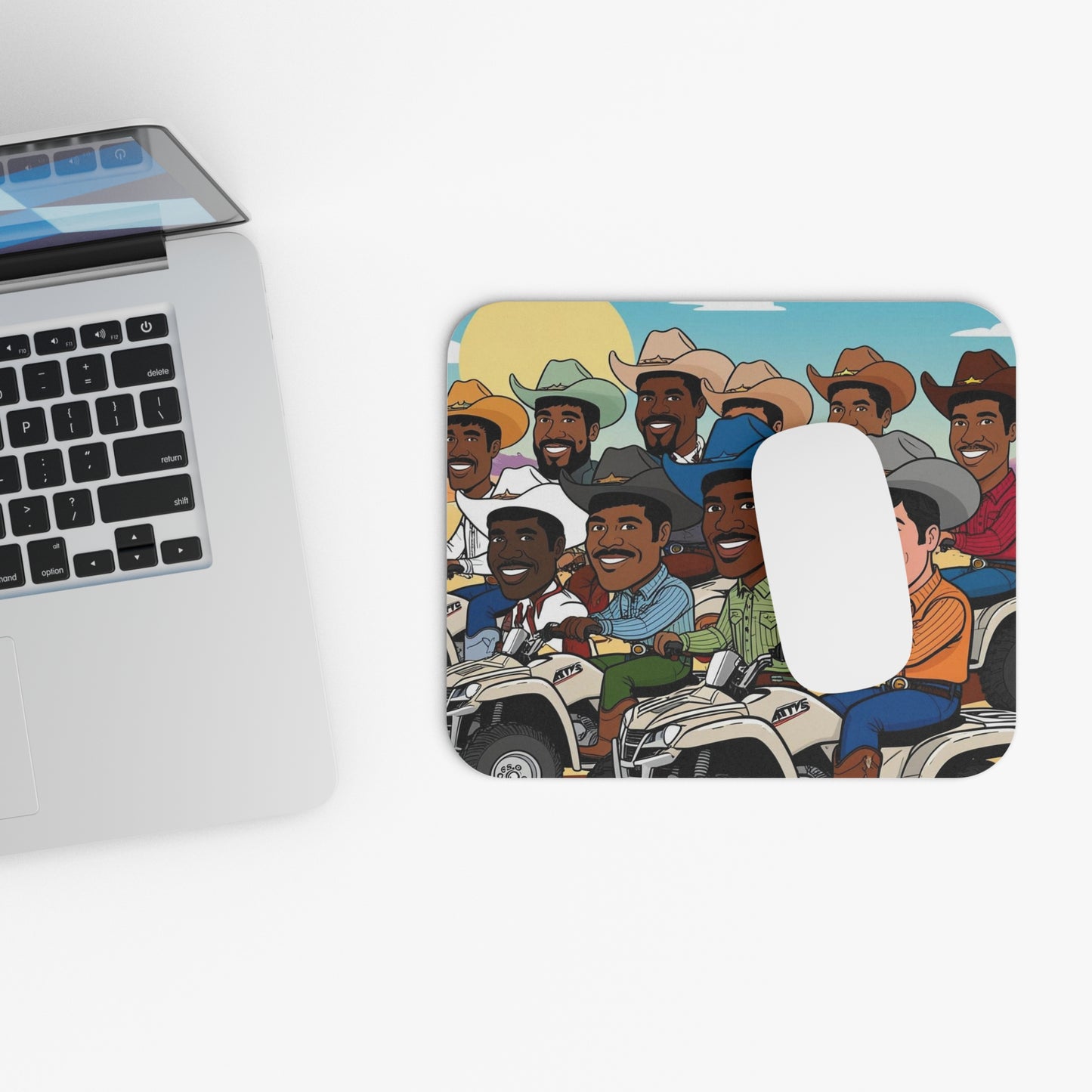 Retro Cowboy Adventure Mouse Pad