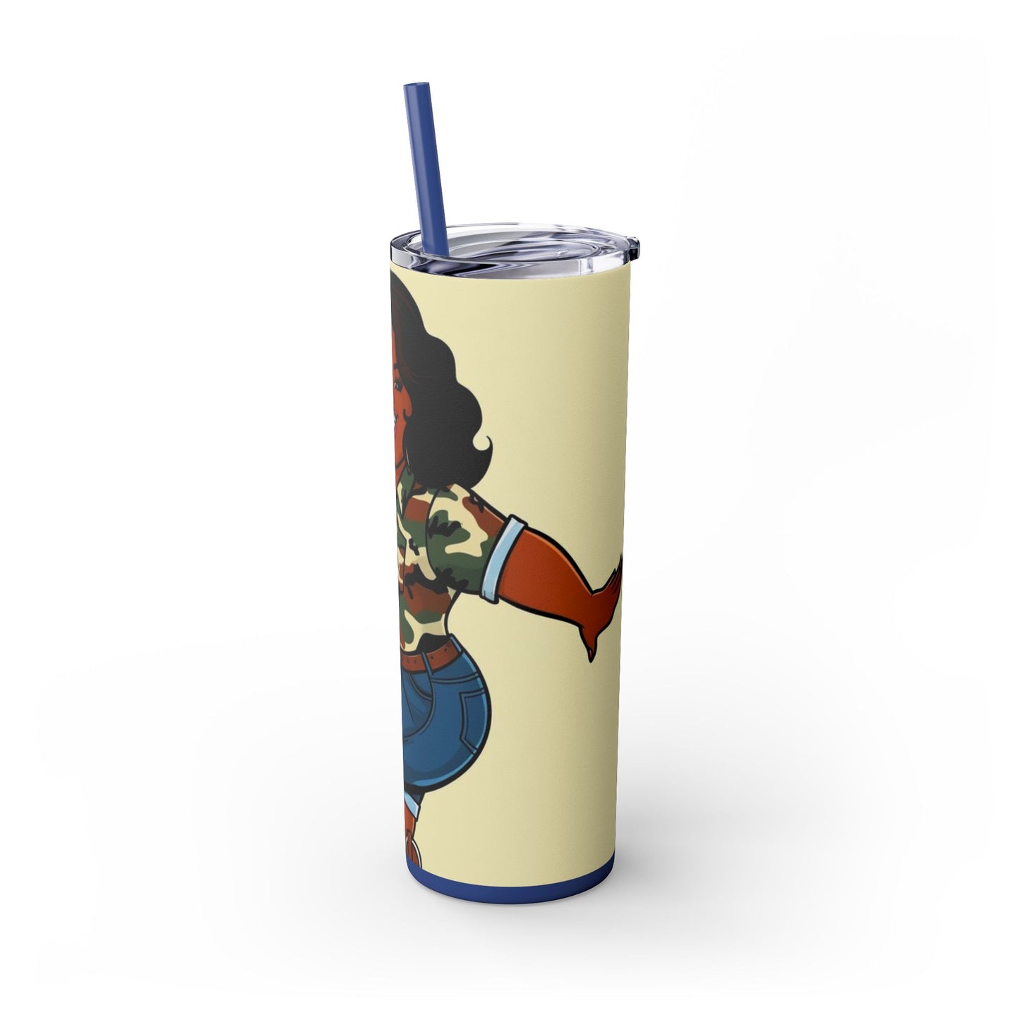 Where Them Fans At? Skinny Tumbler with Straw, 20oz
