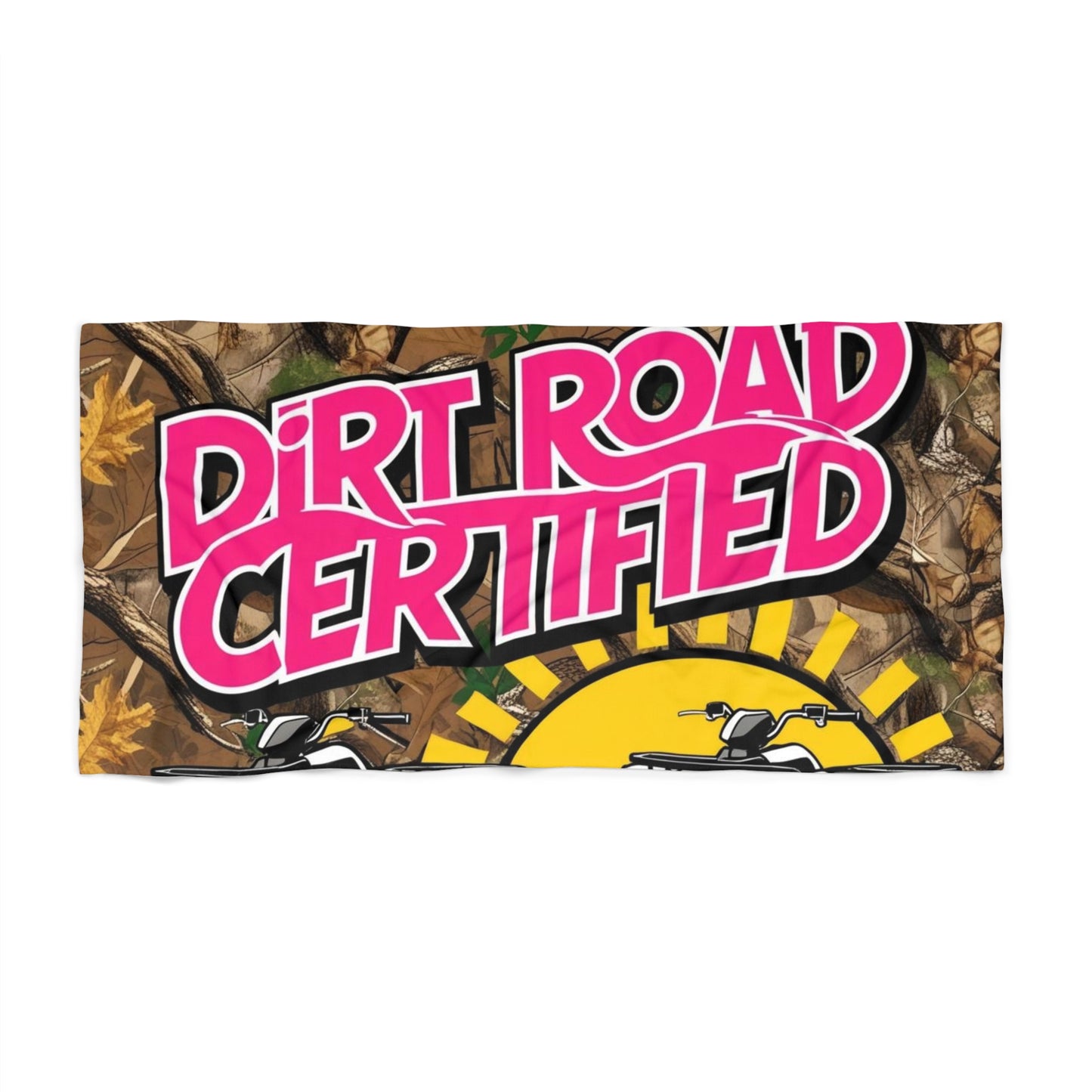 Dirt Road Certified Pink Beach Towel