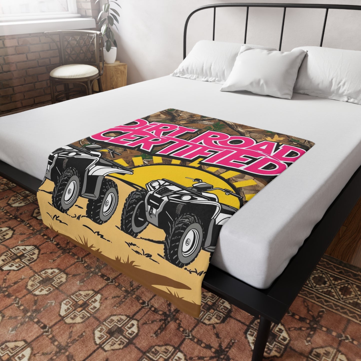 Dirt Road Certified Pink Plush Fleece Blanket