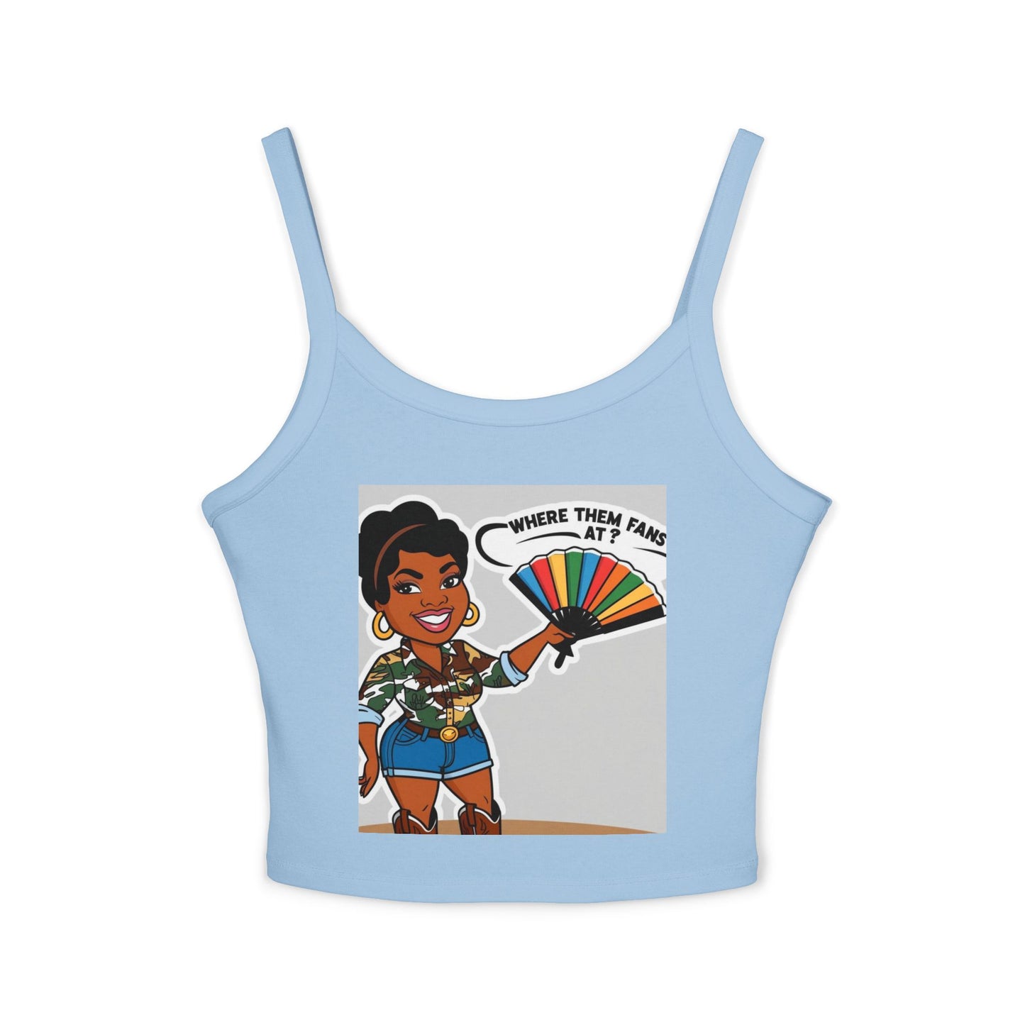 Where Them Fans At? Women's Spaghetti Strap Tank Top