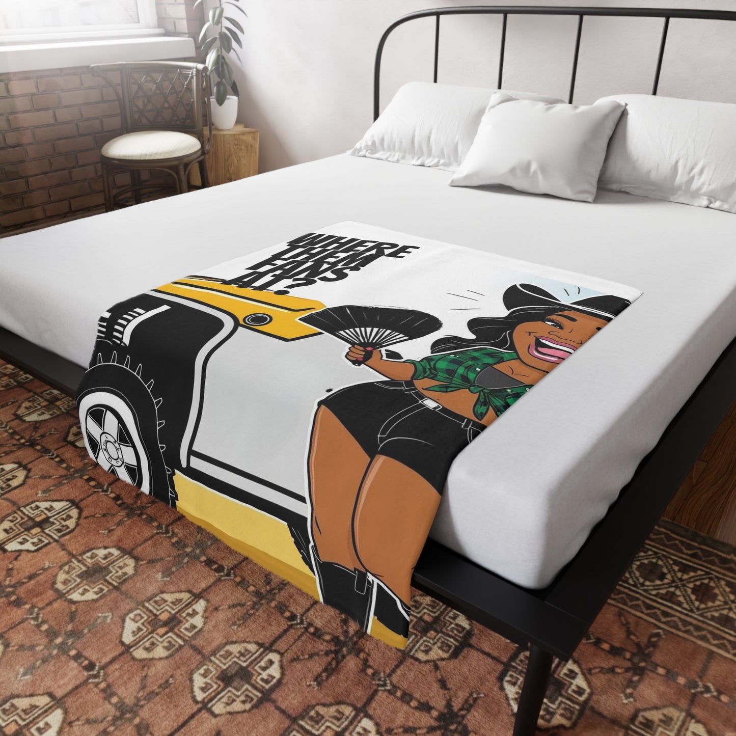 Where Them Fans At? Plush Fleece Blanket