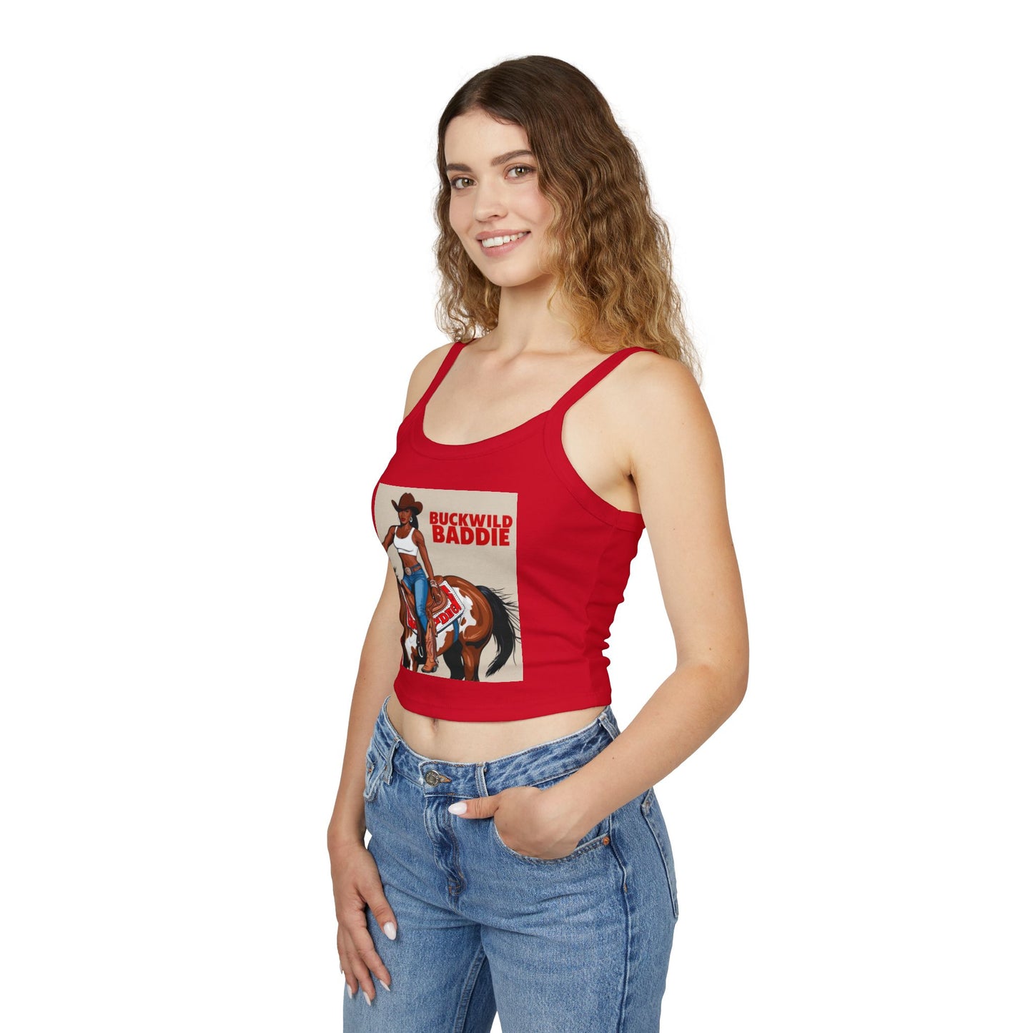 Buckwild Baddie Women's Spaghetti Strap Tank Top