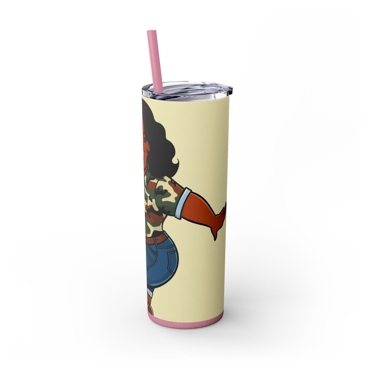 Where Them Fans At? Skinny Tumbler with Straw, 20oz