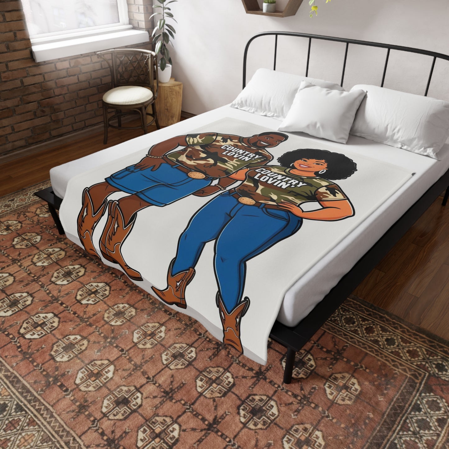 Country Lovin Plush Fleece Blanket