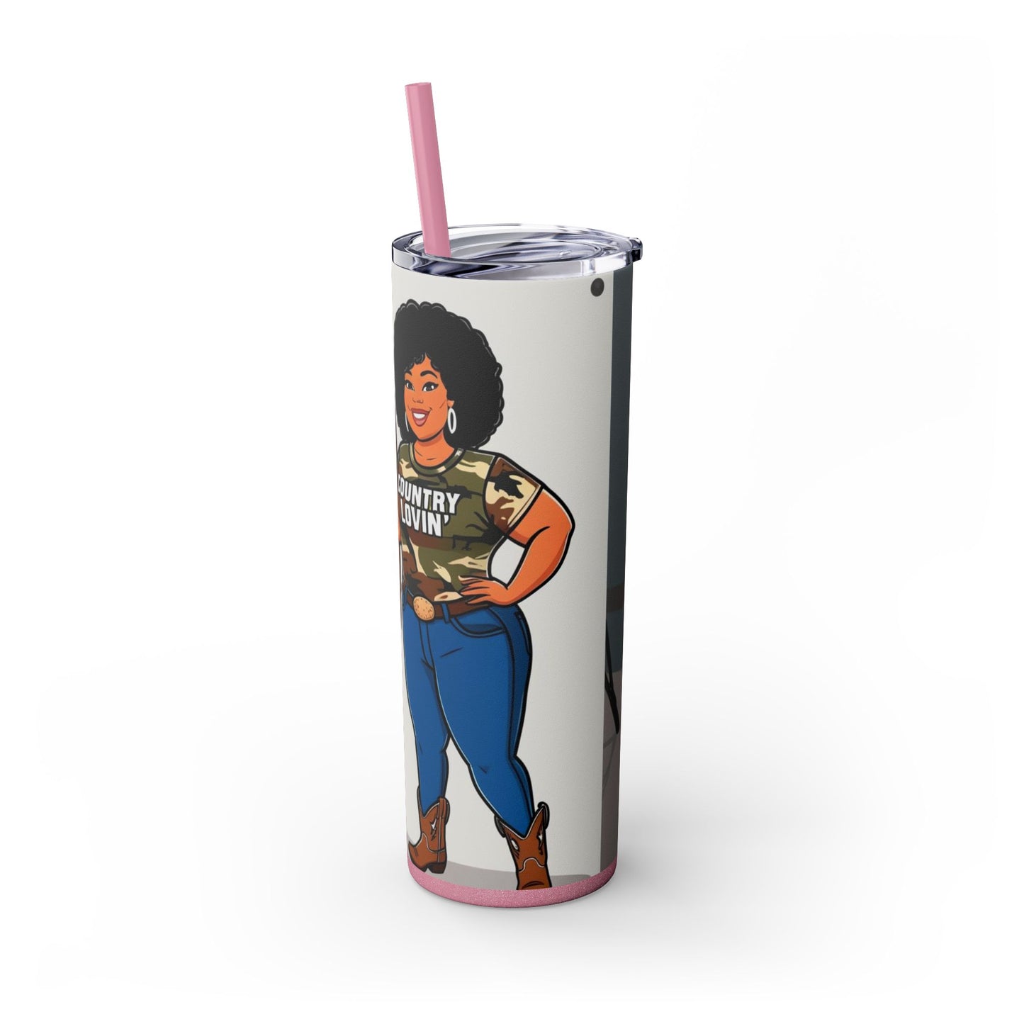 Country Lovin Skinny Tumbler with Straw, 20oz