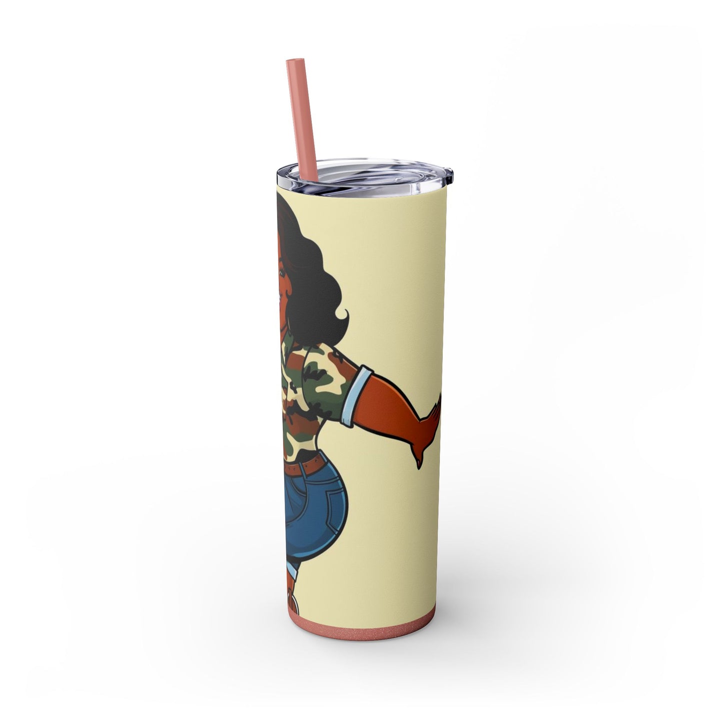 Where Them Fans At? Skinny Tumbler with Straw, 20oz