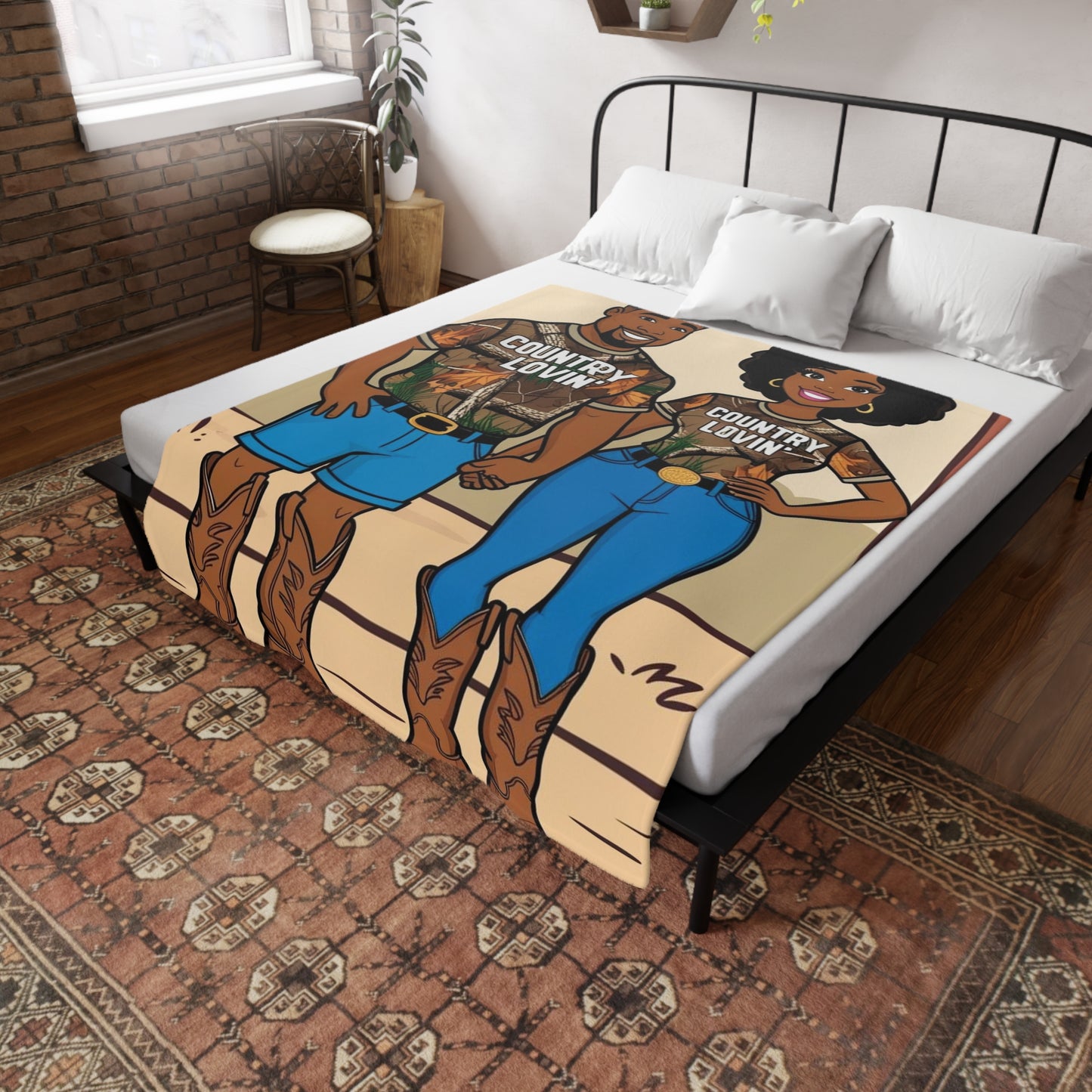 Country Lovin Plush Fleece Blanket