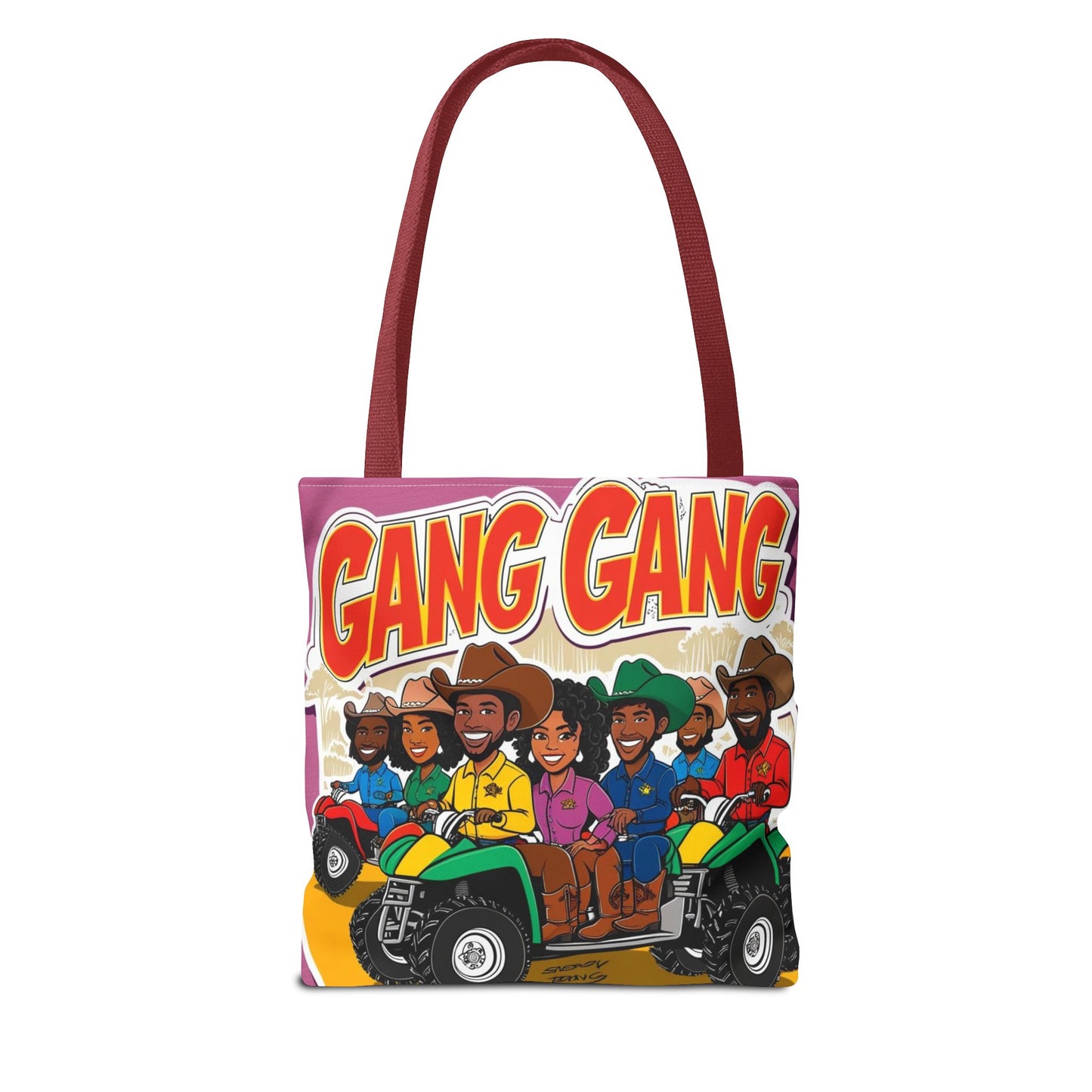Group ATV Cartoon Tote Bag