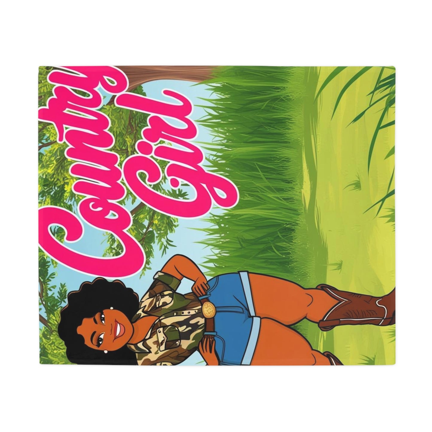 Country Girl Plush Fleece Blanket