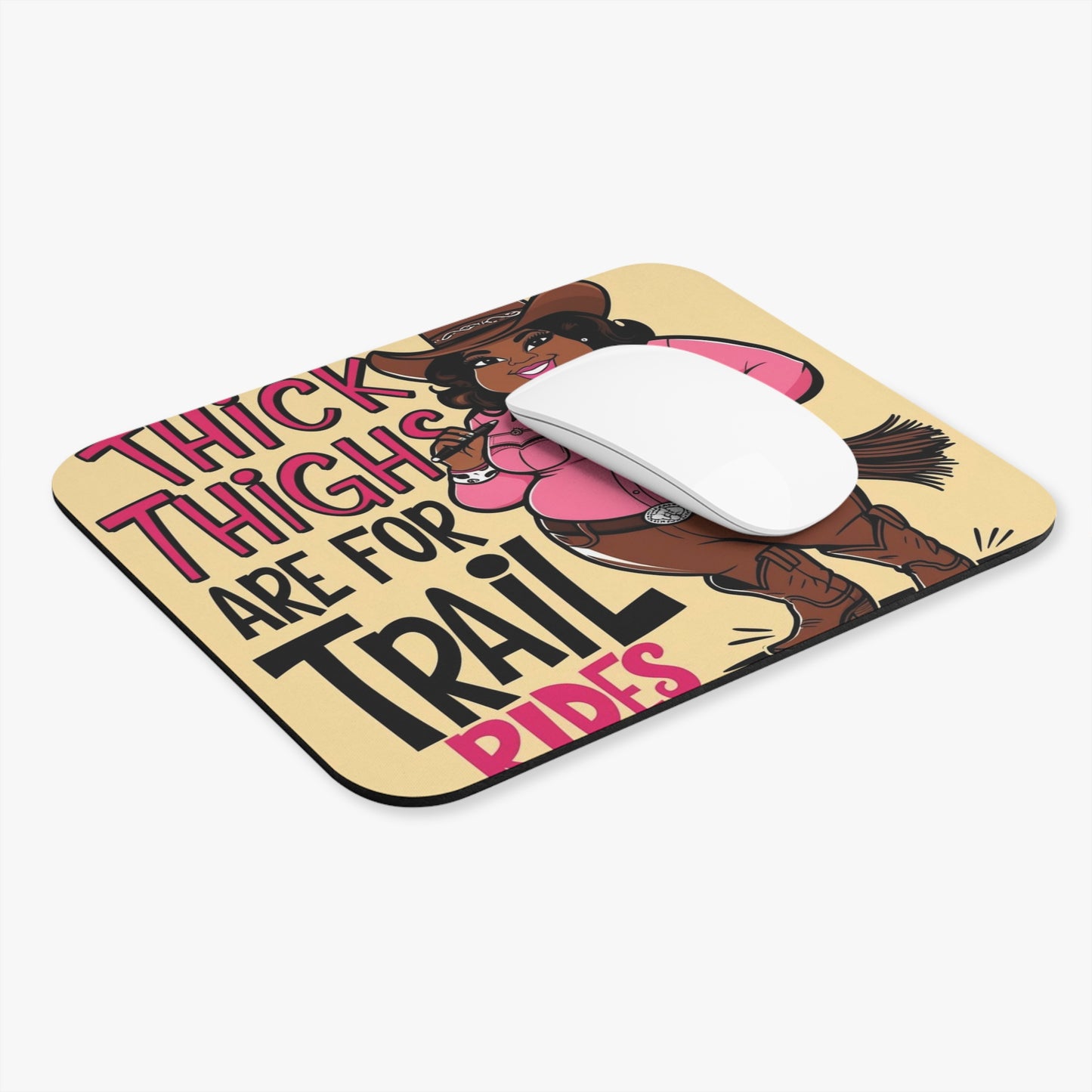 Thick Thighs Are For Trail Rides Mouse Pad