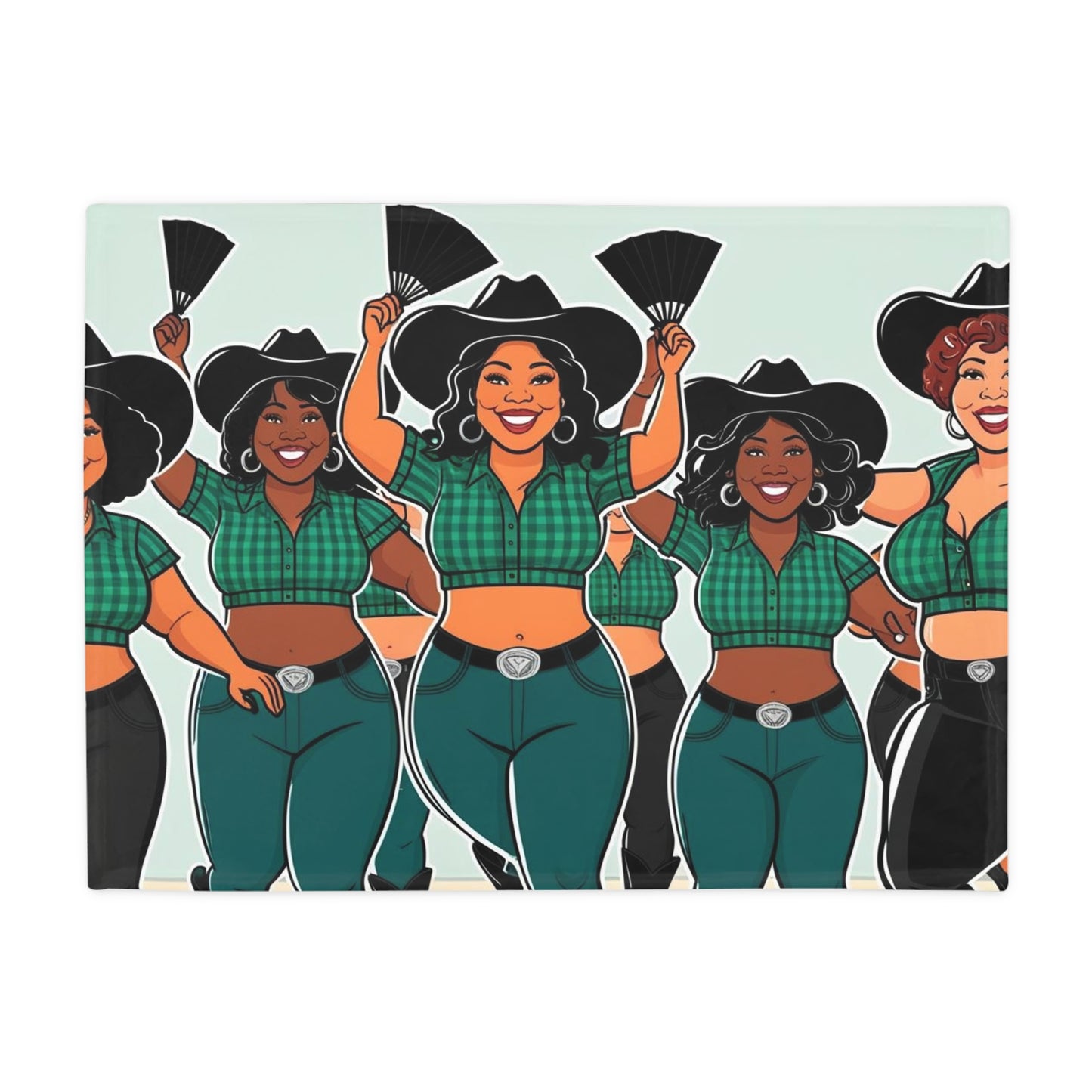 Group Dancers Plush Fleece Blanket