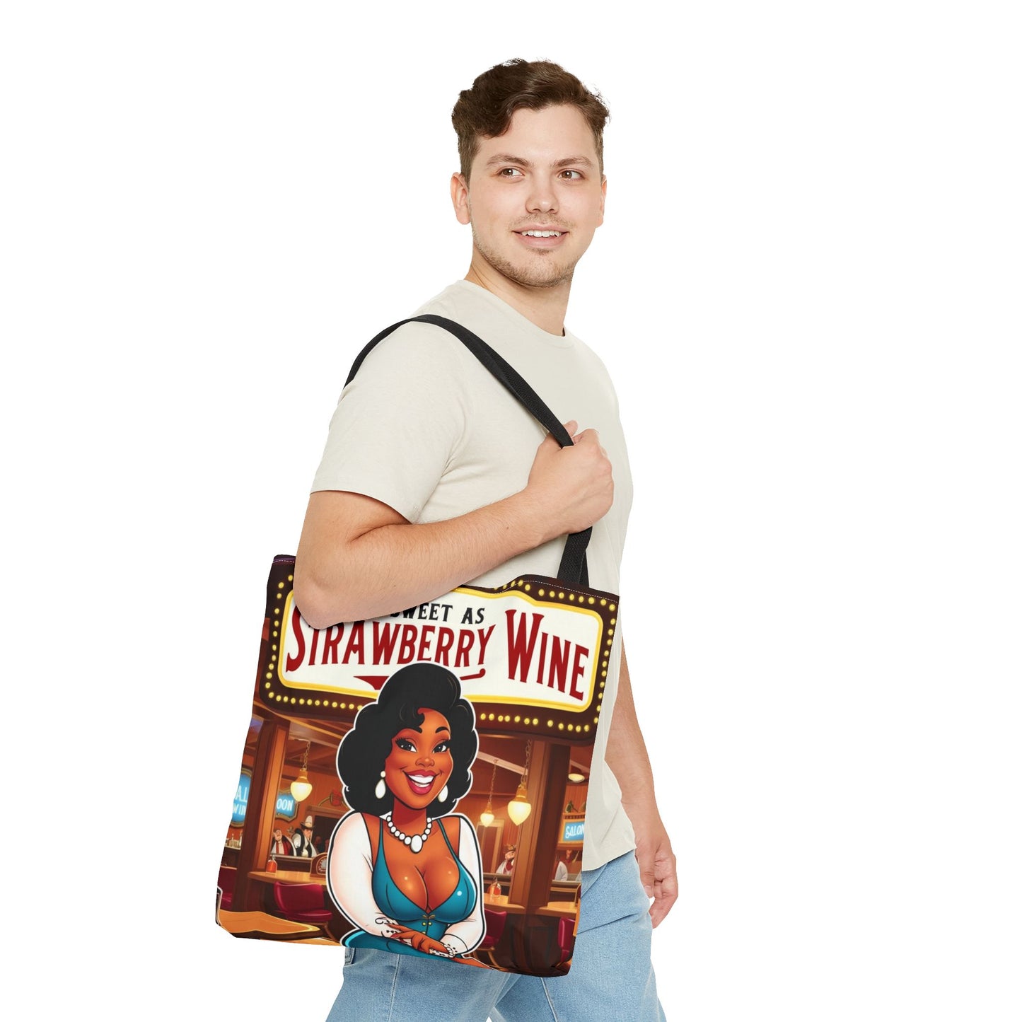 Sweet as Strawberry Wine Tote Bag
