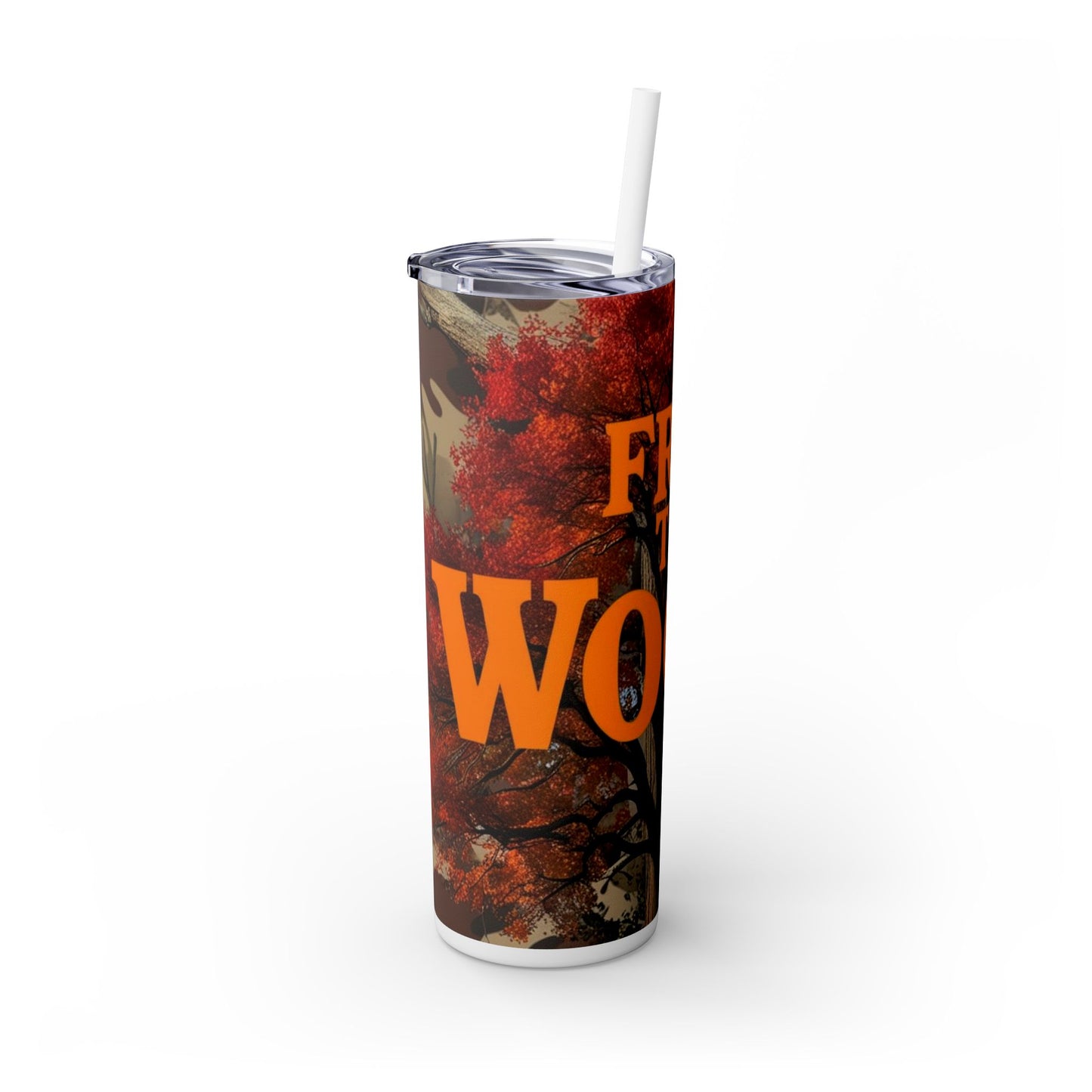 From The Woods Skinny Tumbler with Straw, 20oz
