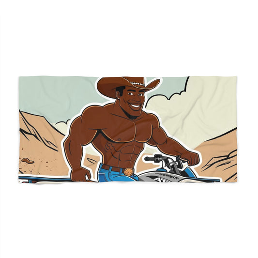 Big Cowboy Adventure Beach Towel