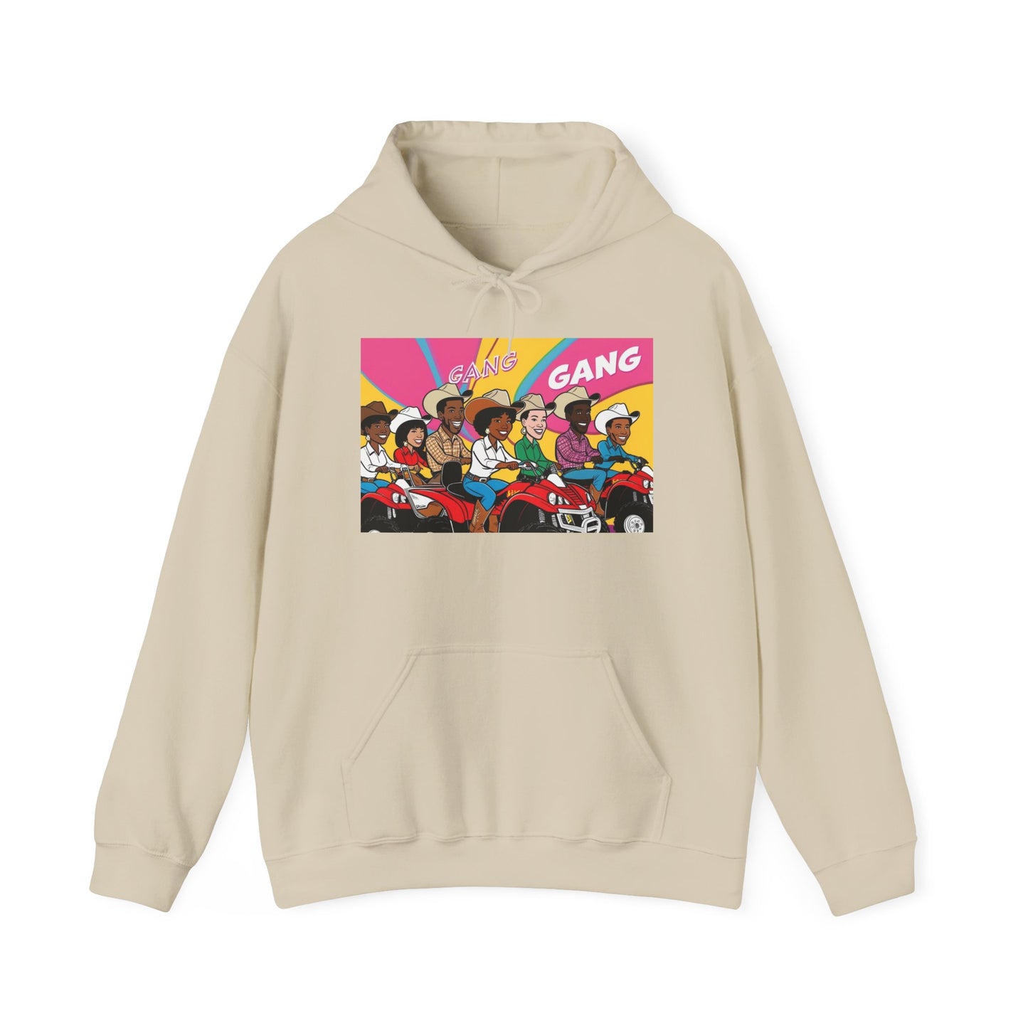 Retro Quad Gang Graphic Hoodie