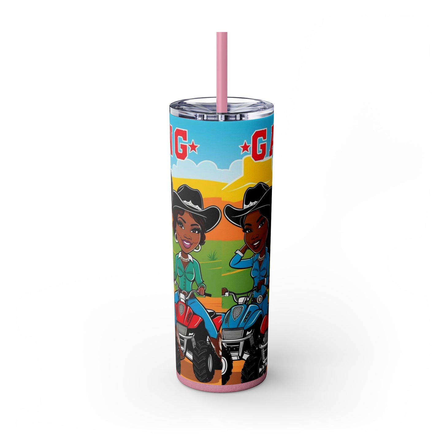 Cowgirl Gang Skinny Tumbler with Straw