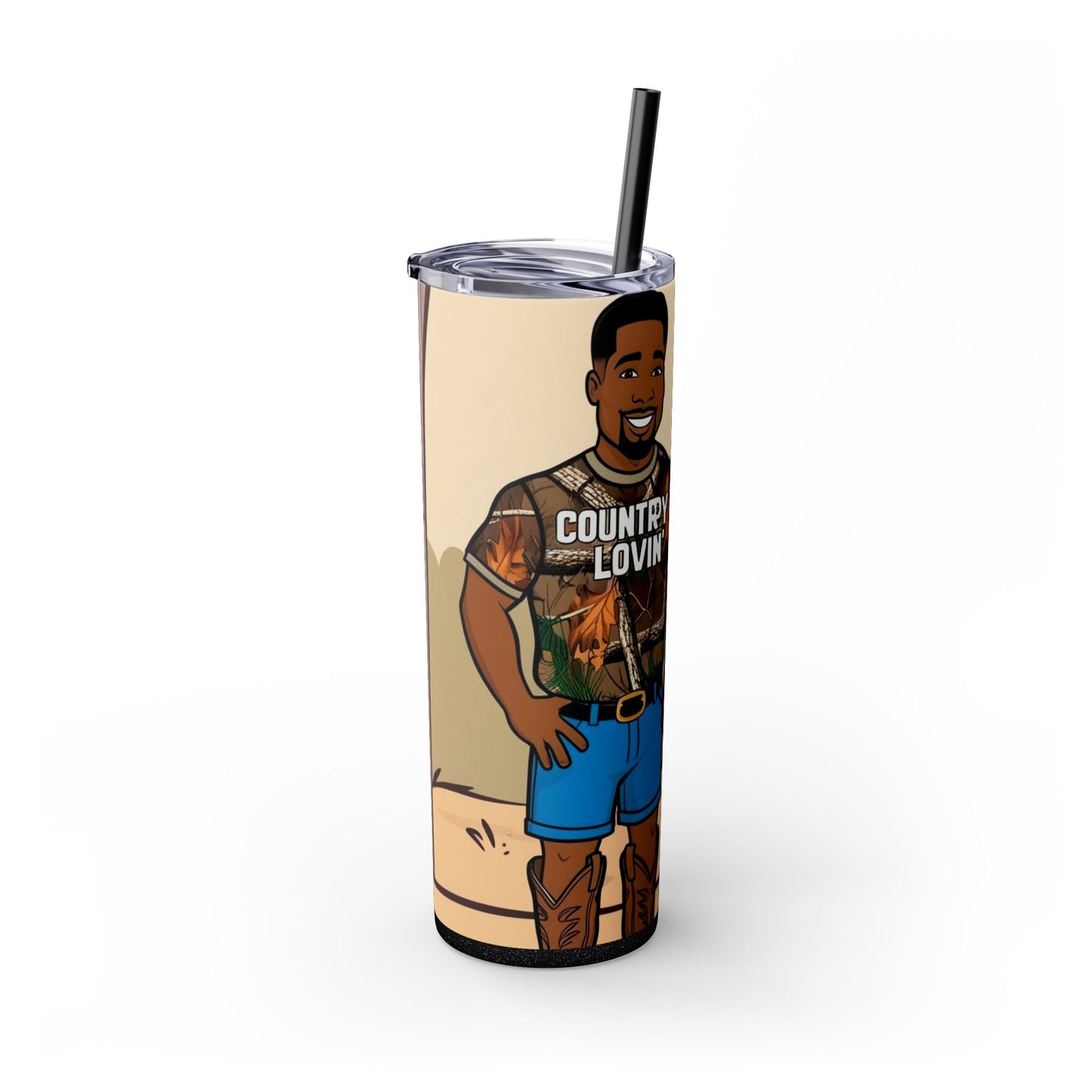 Country Lovin Skinny Tumbler with Straw, 20oz