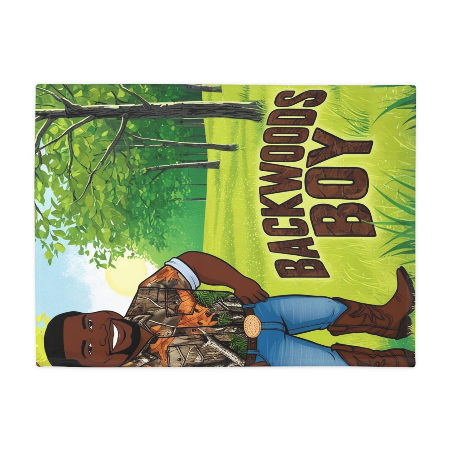Backwoods Boy Plush Fleece Blanket