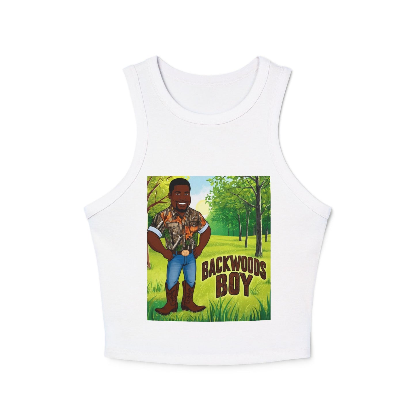 Backwoods Boy Women's Micro Rib Racer Tank Top