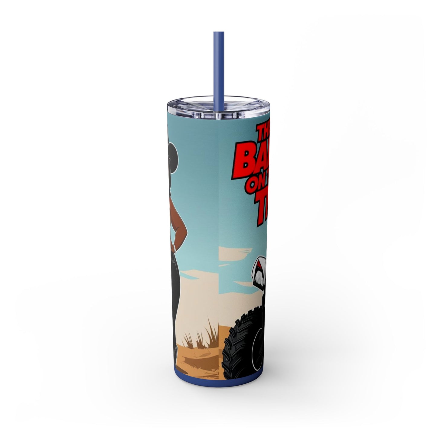 Baddest on the Trail Skinny Tumbler with Straw - 20oz