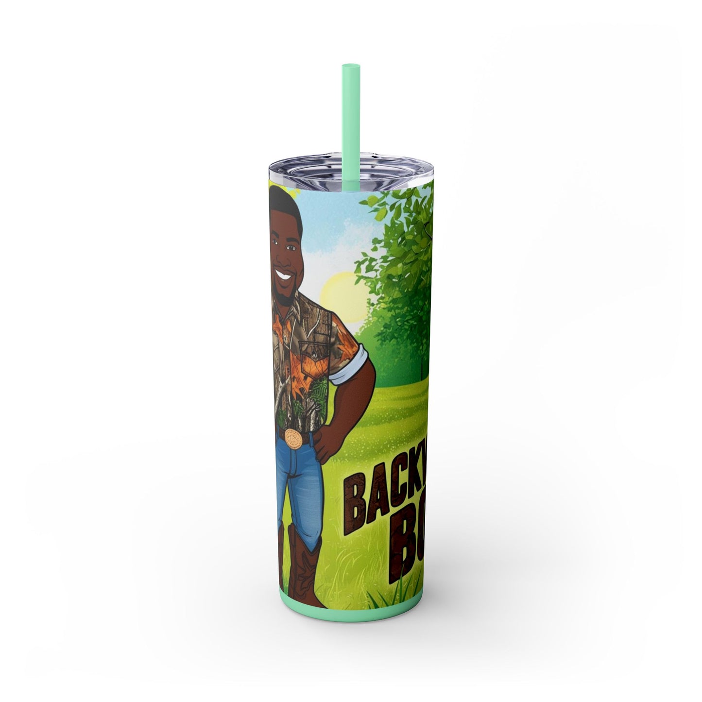 Backwoods Boy Skinny Tumbler - 20oz with Straw