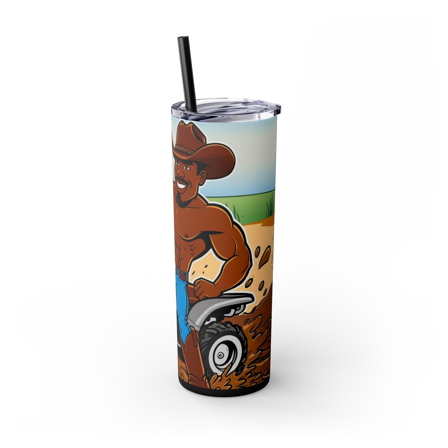 Big Boy Skinny Tumbler with Straw, 20oz