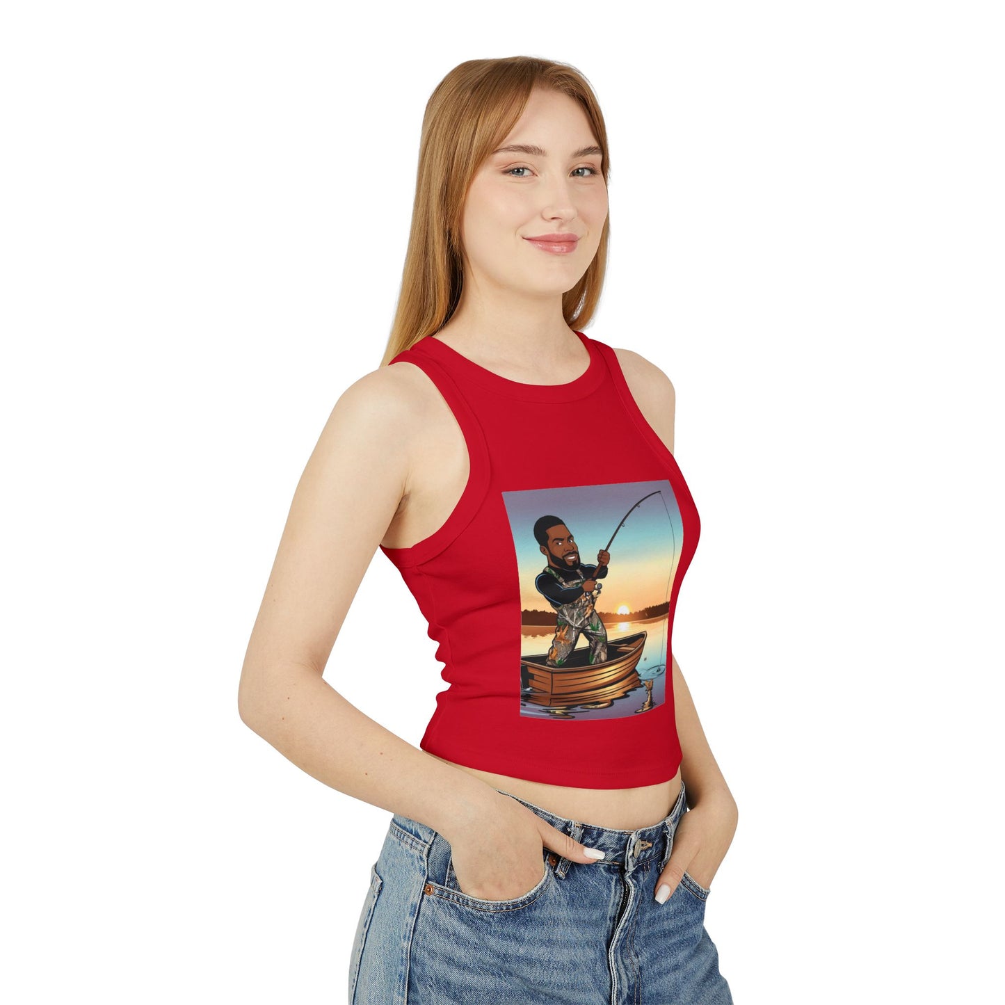 Handsome Fisherman Racer Tank Top for Women