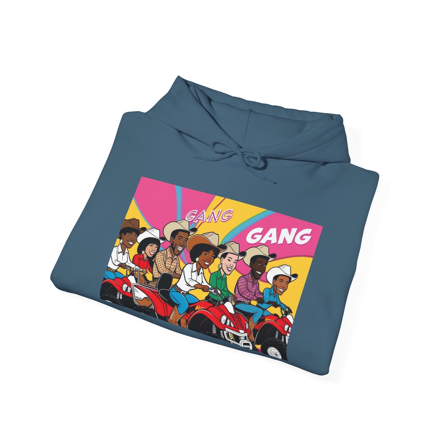 Retro Quad Gang Graphic Hoodie