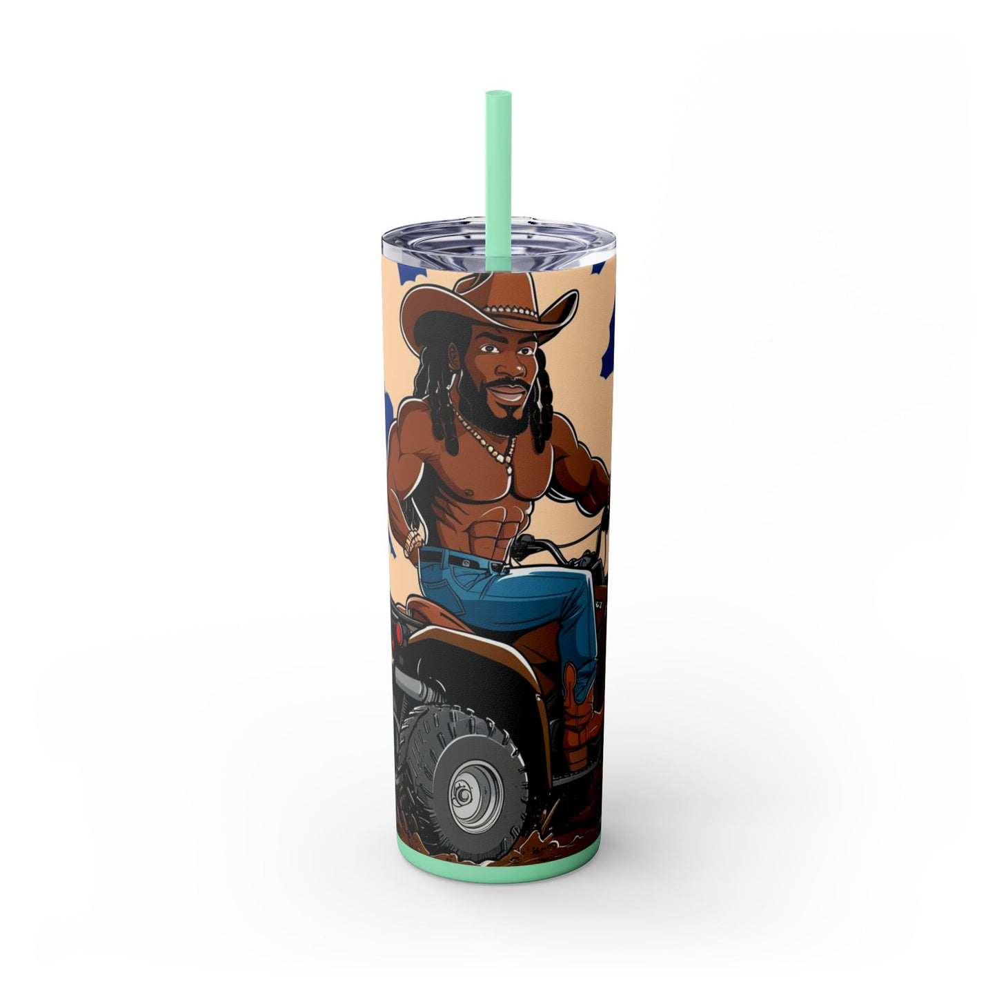 Sexy Locs Skinny Tumbler with Straw - 20oz