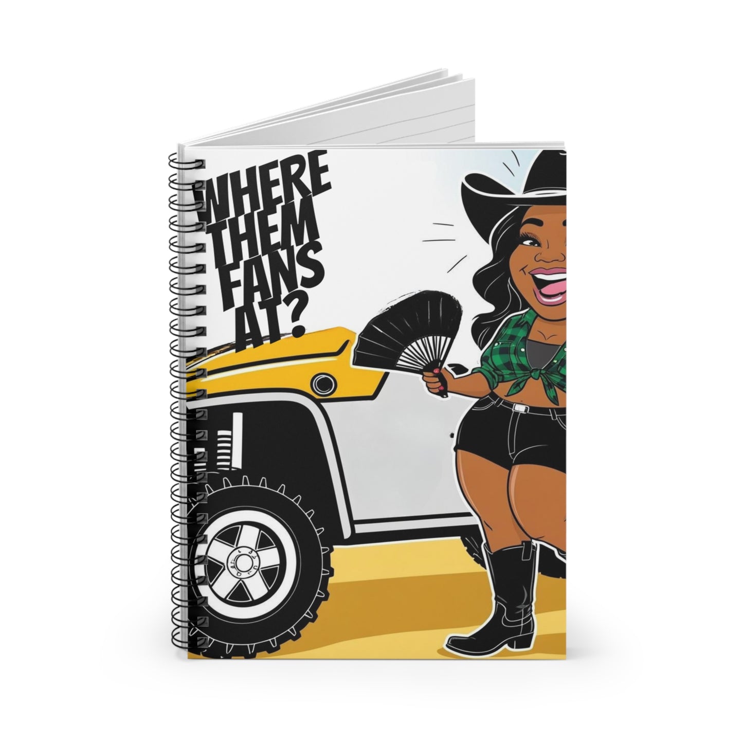 Where Them Fans At? Spiral Notebook - Ruled Line
