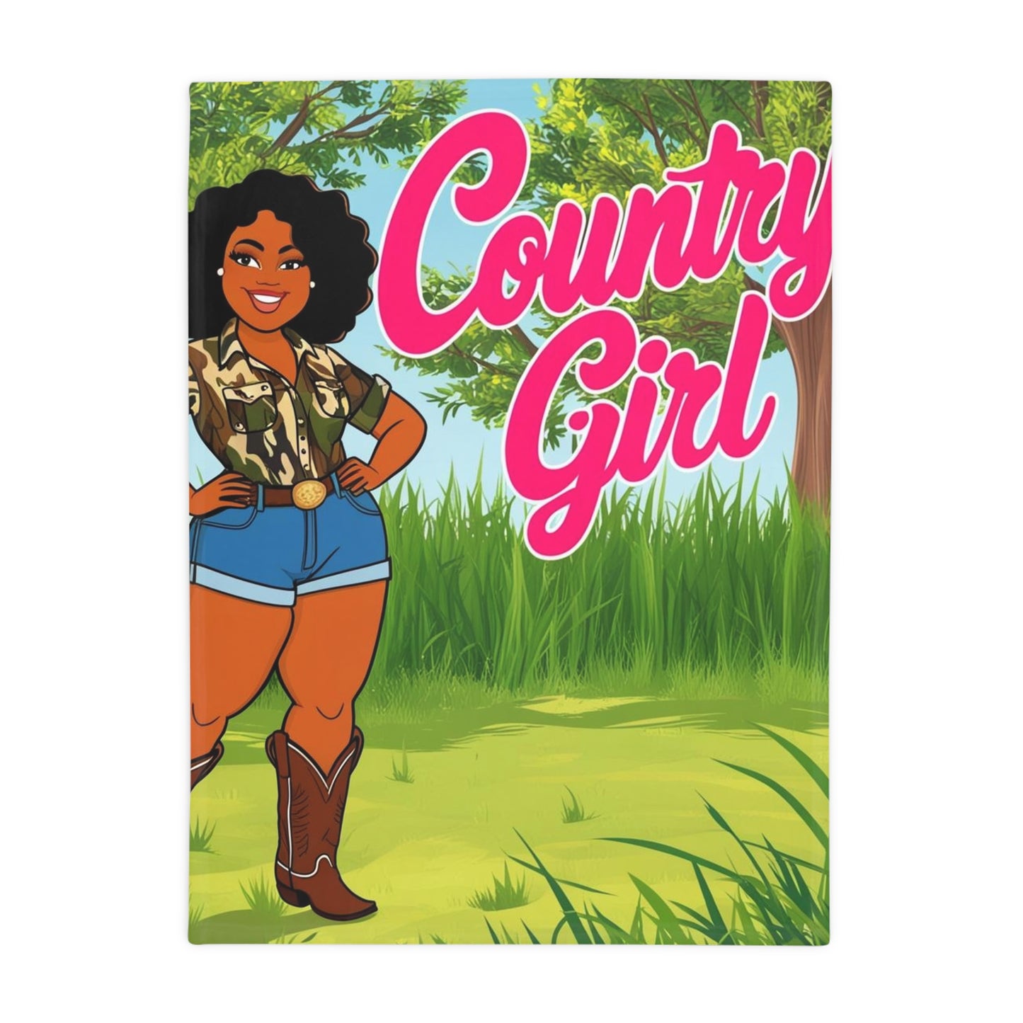 Country Girl Plush Fleece Blanket